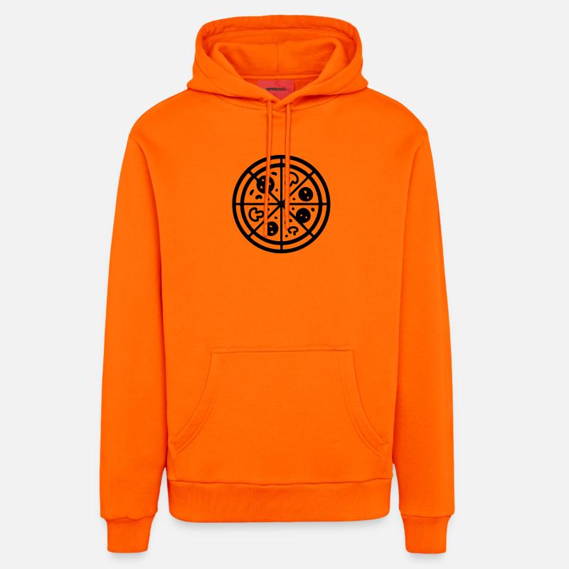 Pizza Logo - Sweat à capuche bio décontracté fabriqué en UE - SUNSET ORANGE