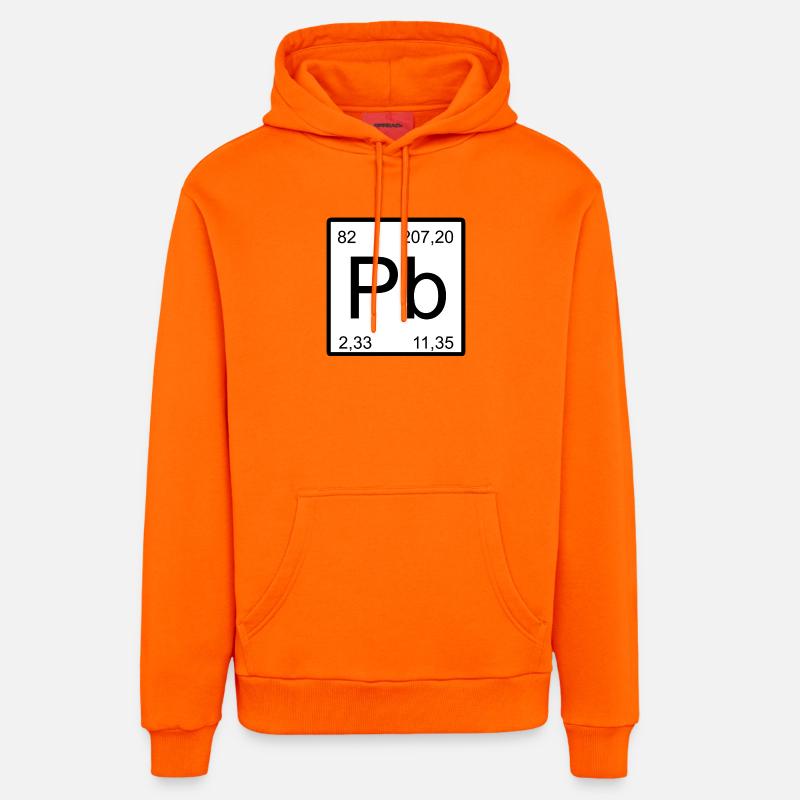 Symbole Pb Signe de Période - Sweat à capuche bio décontracté fabriqué en UE - SUNSET ORANGE