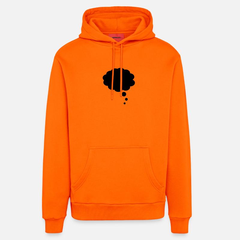 Bulle de pensée - Sweat à capuche bio décontracté fabriqué en UE - SUNSET ORANGE