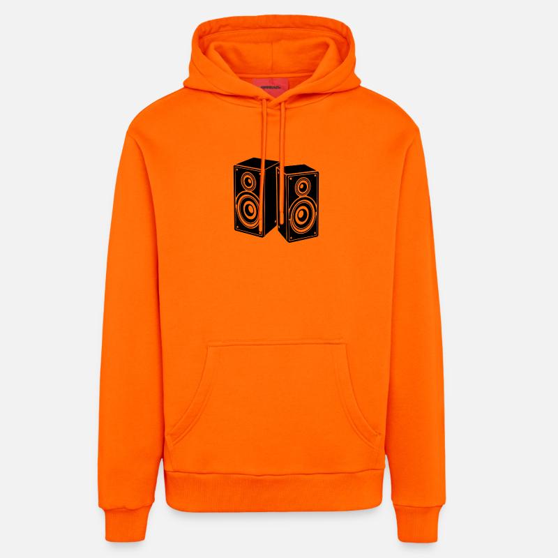 Intervenants - Sweat à capuche bio décontracté fabriqué en UE - SUNSET ORANGE