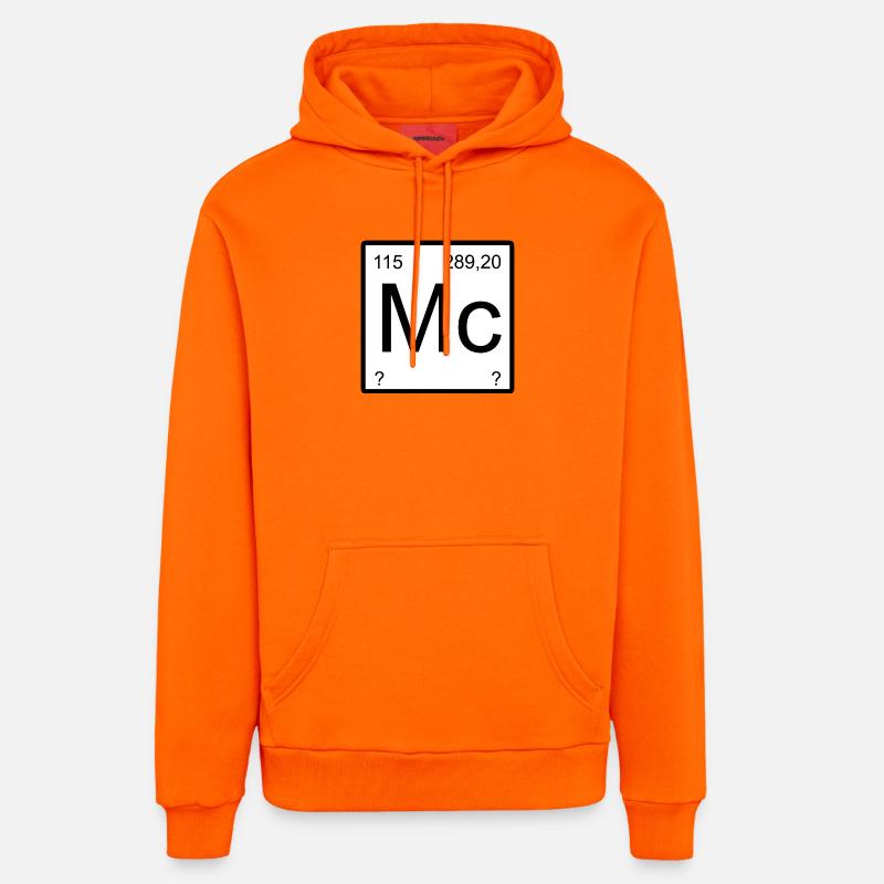 Bloc à éléments minimaux Moscovium - Sweat à capuche bio décontracté fabriqué en UE - SUNSET ORANGE