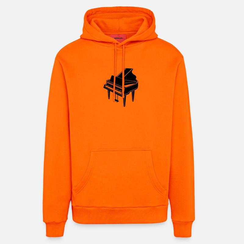 Plan - Sweat à capuche bio décontracté fabriqué en UE - SUNSET ORANGE