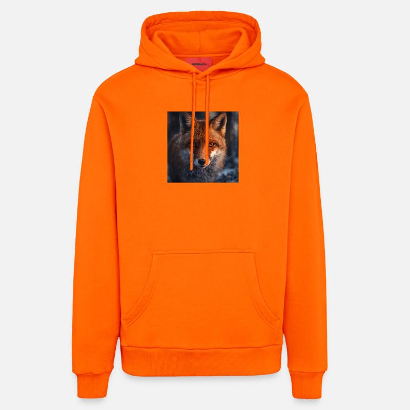 Fuchs-Erkundung bei Einbruch der Dämmerung - Organic Relaxed Hoodie Made in EU - SUNSET ORANGE