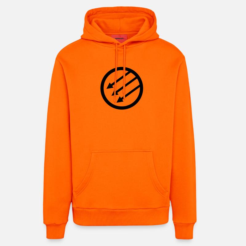Iron Front / Eiserne Front / Järnfronten - Organic Relaxed Hoodie Made in EU - SUNSET ORANGE