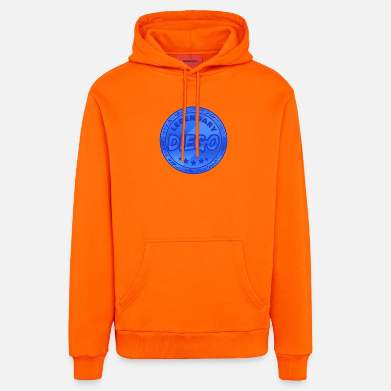 Diego comme idée de cadeau - Sweat à capuche bio décontracté fabriqué en UE - SUNSET ORANGE
