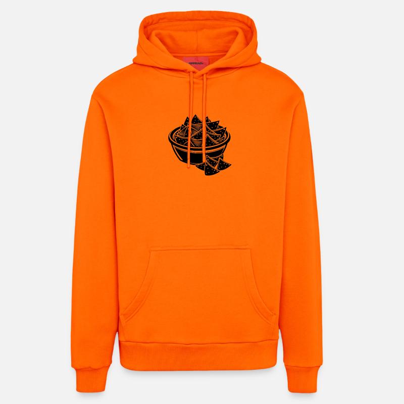 Chips et nachos à sauce - Sweat à capuche bio décontracté fabriqué en UE - SUNSET ORANGE