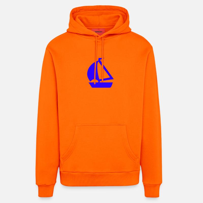 Voile - Sweat à capuche bio décontracté fabriqué en UE - SUNSET ORANGE