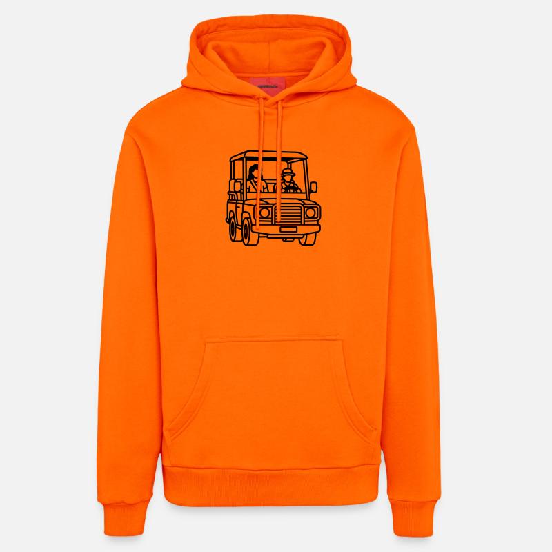 safari - Sweat à capuche bio décontracté fabriqué en UE - SUNSET ORANGE