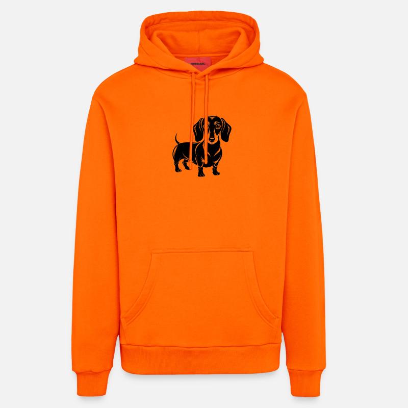 Teckel - Sweat à capuche bio décontracté fabriqué en UE - SUNSET ORANGE