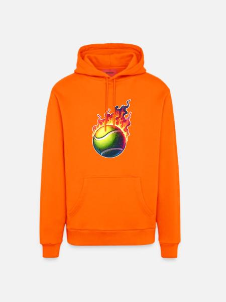 Tennis - Organic Relaxed Hoodie Made in EU - SUNSET ORANGE