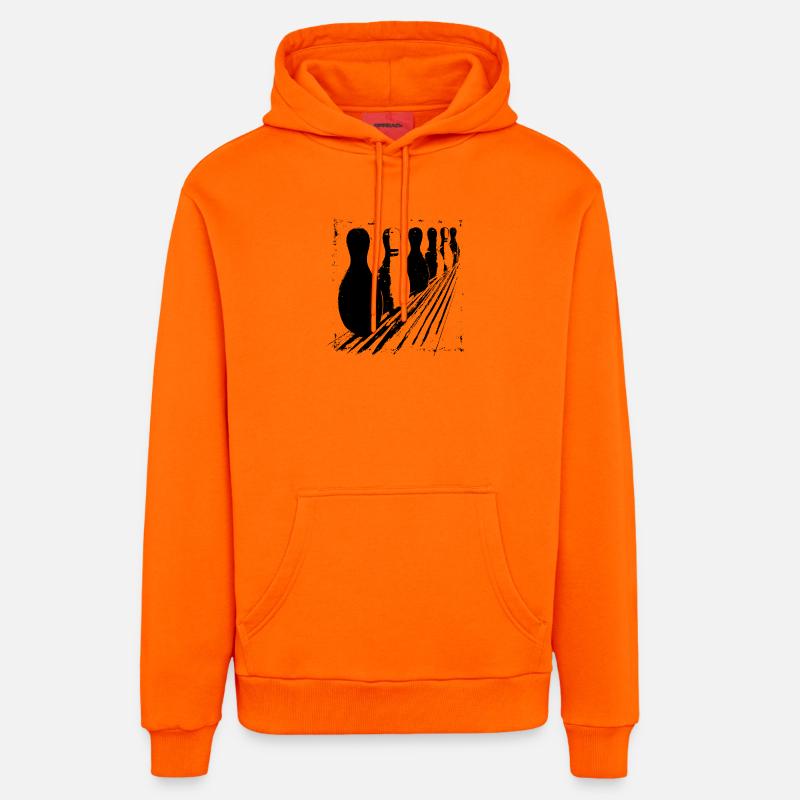 Bowling - Sweat à capuche bio décontracté fabriqué en UE - SUNSET ORANGE