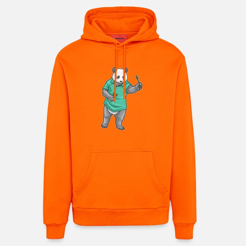 Panda Dart Dartpfeil - Sweat à capuche bio décontracté fabriqué en UE - SUNSET ORANGE