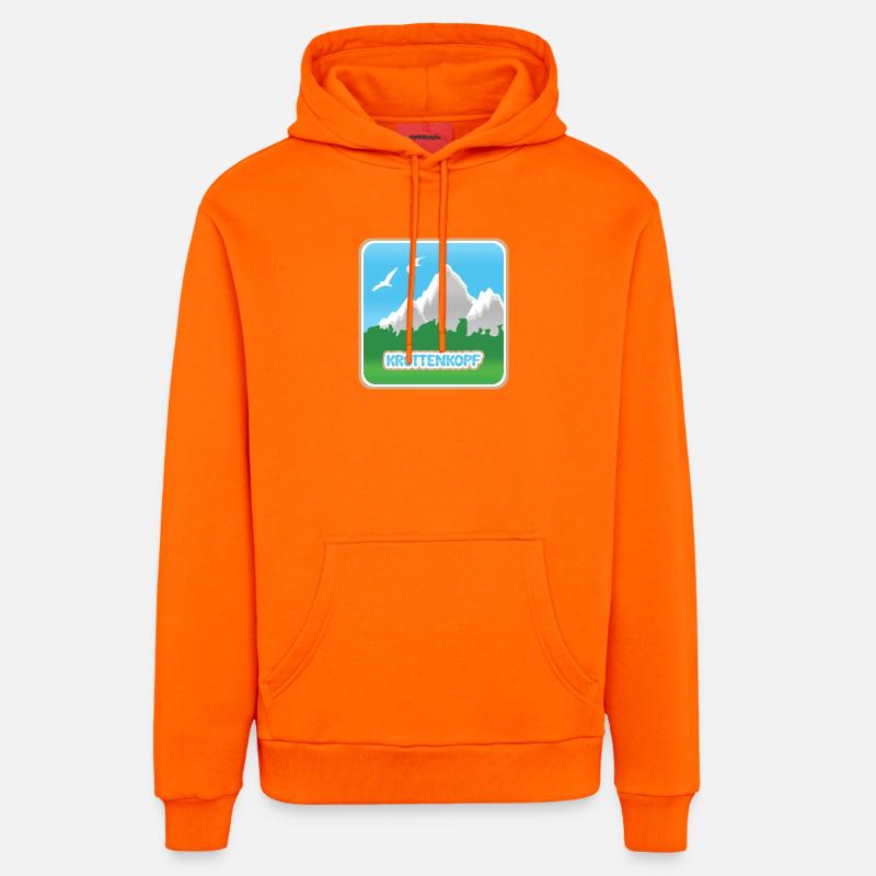 Krottenkopf - Sweat à capuche bio décontracté fabriqué en UE - SUNSET ORANGE