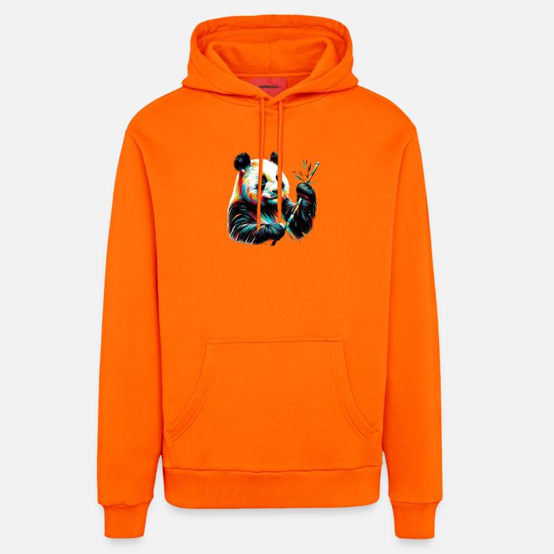 Panda - Sweat à capuche bio décontracté fabriqué en UE - SUNSET ORANGE