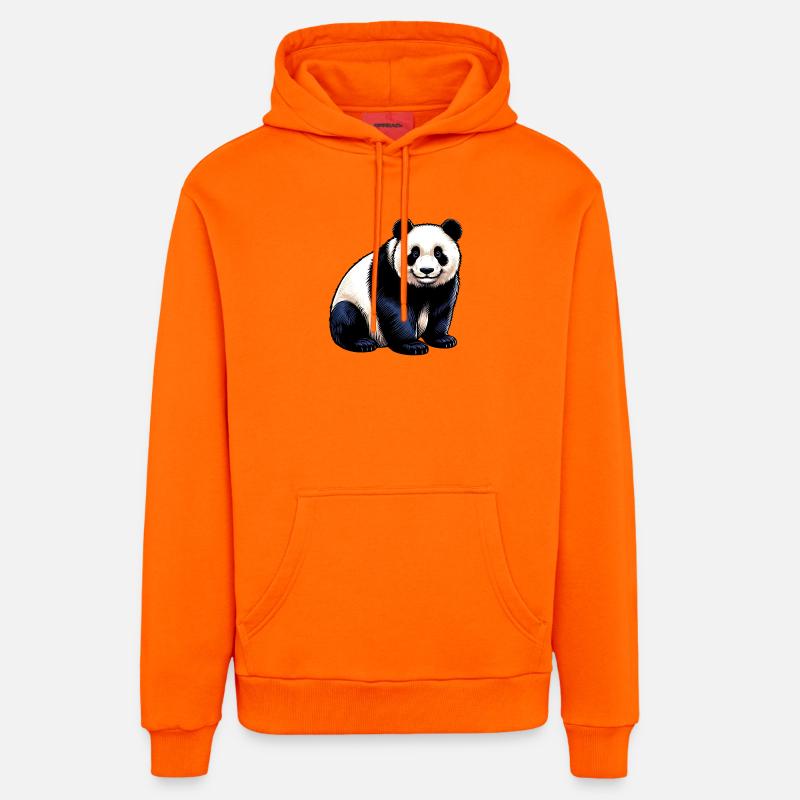 Panda - Sweat à capuche bio décontracté fabriqué en UE - SUNSET ORANGE
