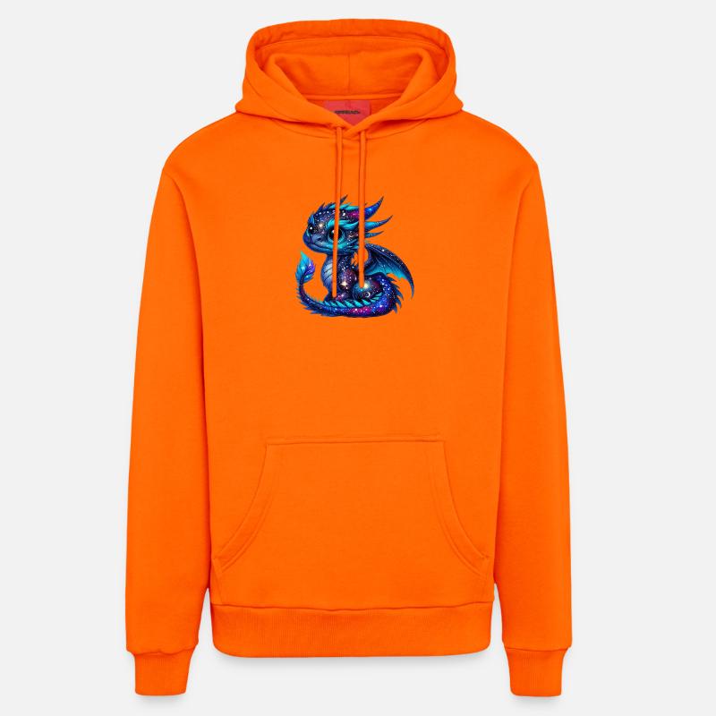 Dragon - Sweat à capuche bio décontracté fabriqué en UE - SUNSET ORANGE