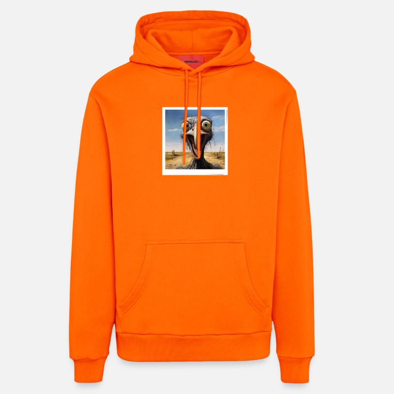 Bouquet hurlant dans le désert - Sweat à capuche bio décontracté fabriqué en UE - SUNSET ORANGE