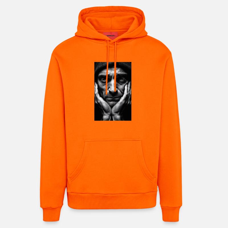 Penseur Guy - Sweat à capuche bio décontracté fabriqué en UE - SUNSET ORANGE