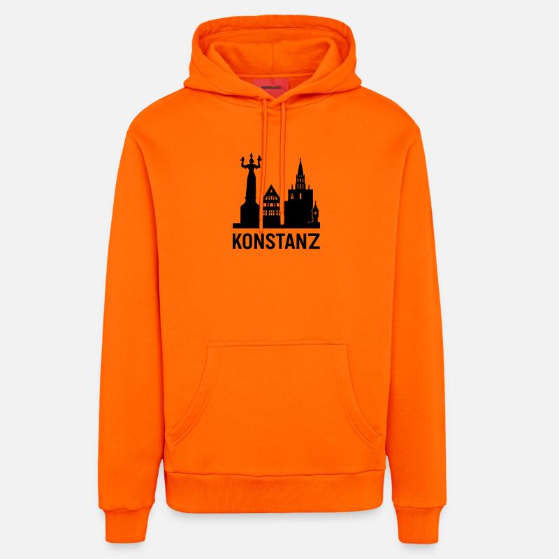 Constance Lac de Constance Silhouette - Sweat à capuche bio décontracté fabriqué en UE - SUNSET ORANGE