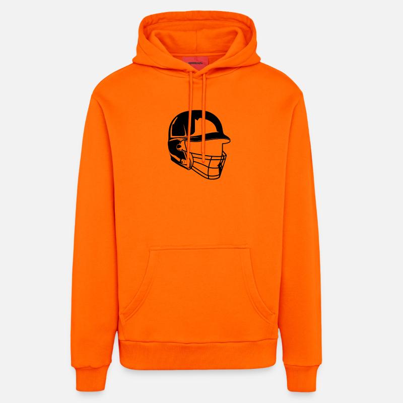 Casque de baseball - Sweat à capuche bio décontracté fabriqué en UE - SUNSET ORANGE