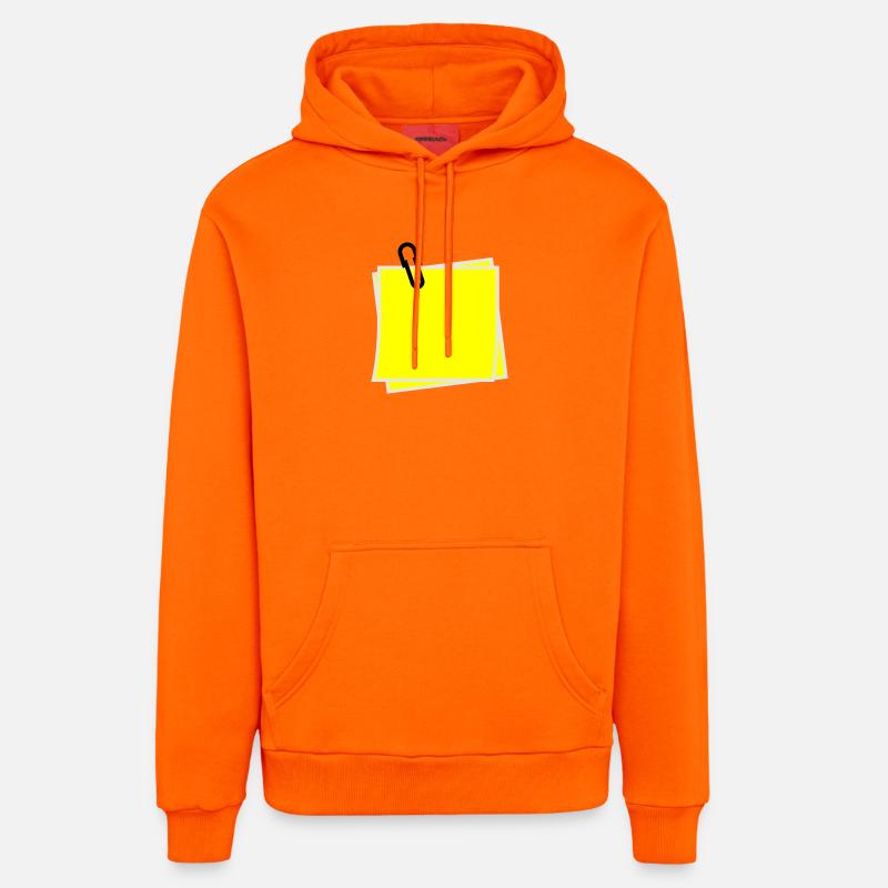 Postit | Zettel | gelber Zettel | Sticker | - Sweat à capuche bio décontracté fabriqué en UE - SUNSET ORANGE