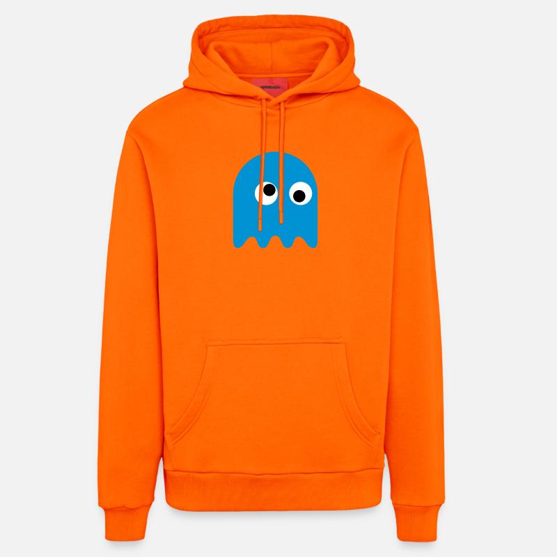Game Classics Ghost - Organic Relaxed Hoodie Made in EU - SUNSET ORANGE
