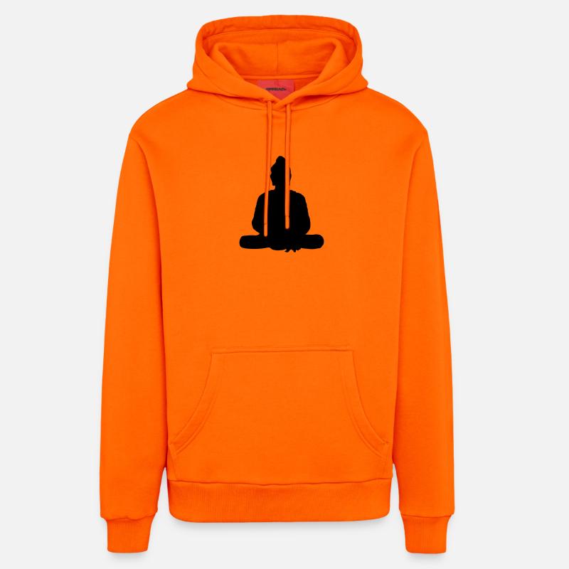 bouda - Sweat à capuche bio décontracté fabriqué en UE - SUNSET ORANGE