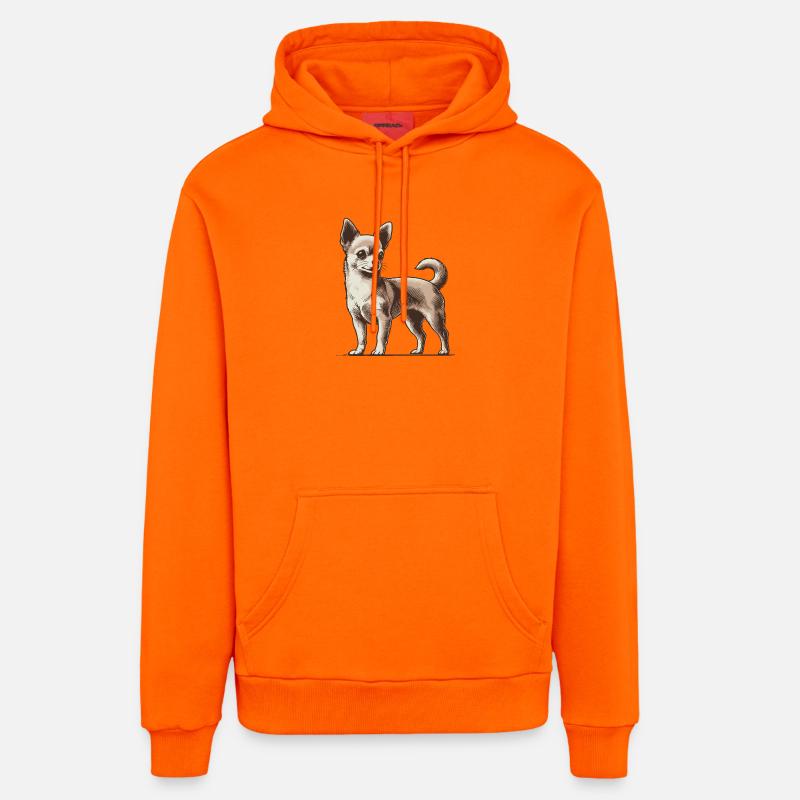 Chihuahueño - Sweat à capuche bio décontracté fabriqué en UE - SUNSET ORANGE