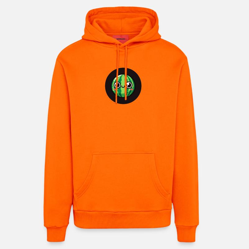 Pastèque sucrée avec des yeux - Sweat à capuche bio décontracté fabriqué en UE - SUNSET ORANGE
