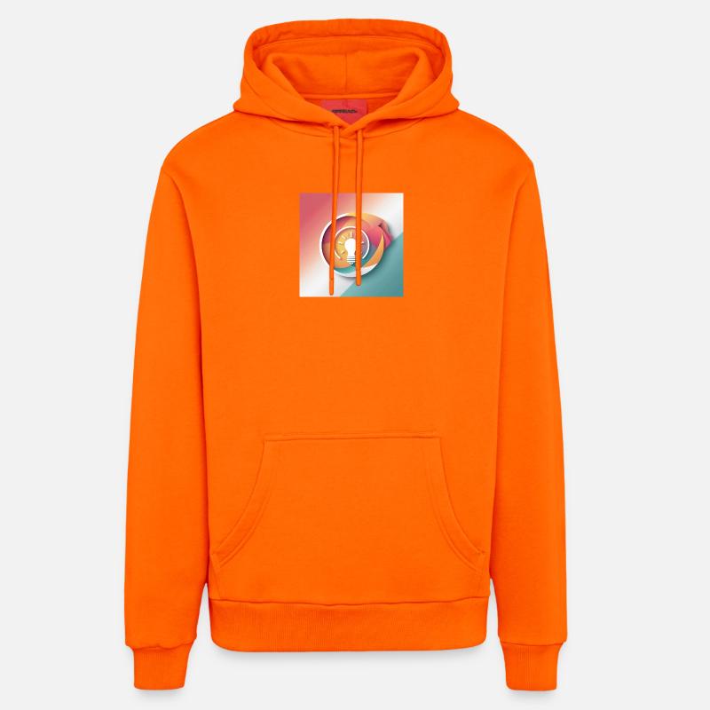 Illustration de créativité abstraite - Sweat à capuche bio décontracté fabriqué en UE - SUNSET ORANGE