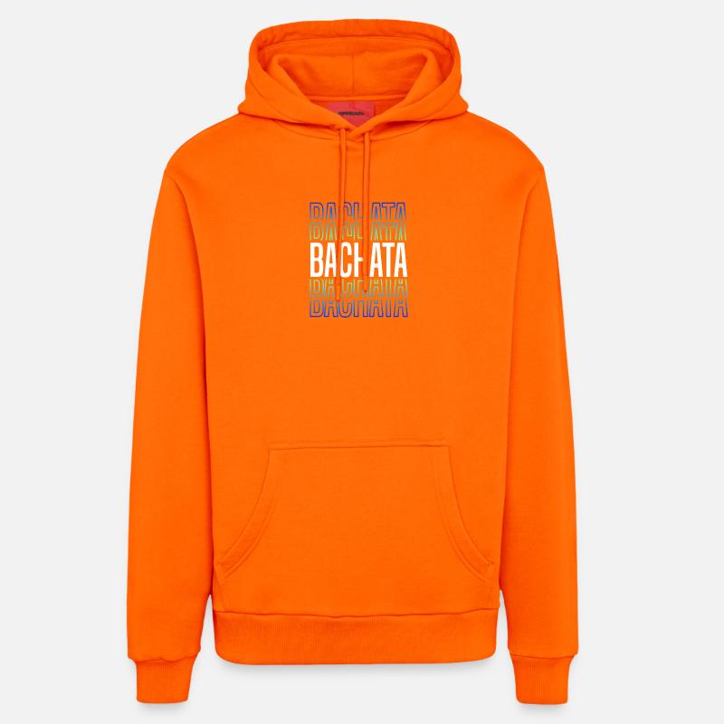 Lettrage Bachata pour une danse sensuelle - Sweat à capuche bio décontracté fabriqué en UE - SUNSET ORANGE