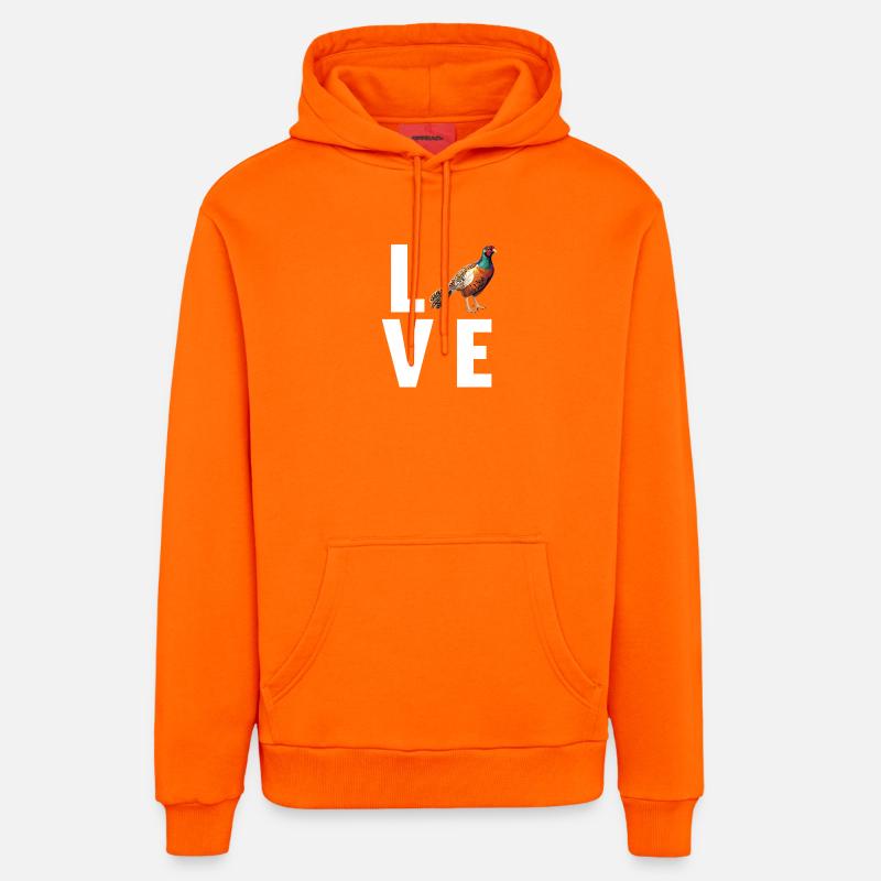 Faisans Faisan - Sweat à capuche bio décontracté fabriqué en UE - SUNSET ORANGE