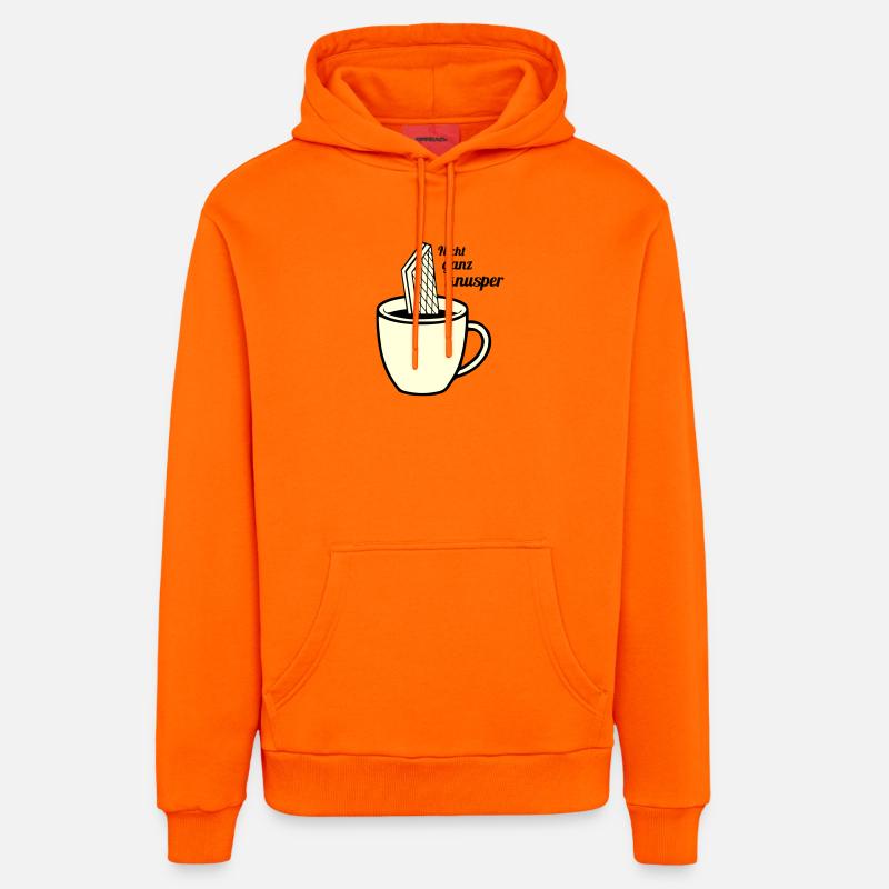 Pas tout à fait croquant - Sweat à capuche bio décontracté fabriqué en UE - SUNSET ORANGE
