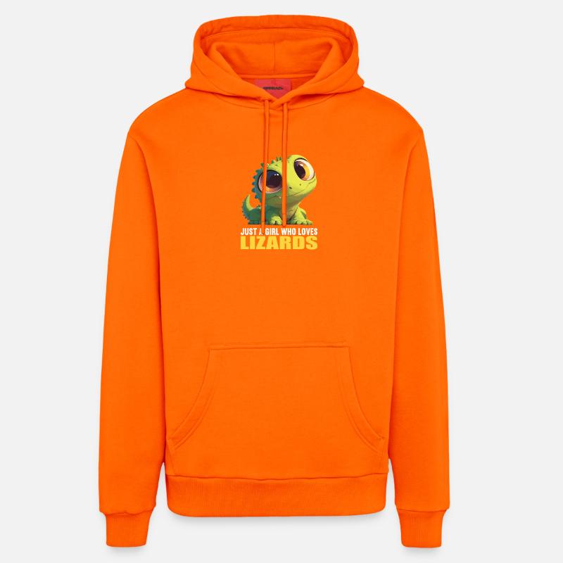 Eidechsen Eidechse - Organic Relaxed Hoodie Made in EU - SUNSET ORANGE