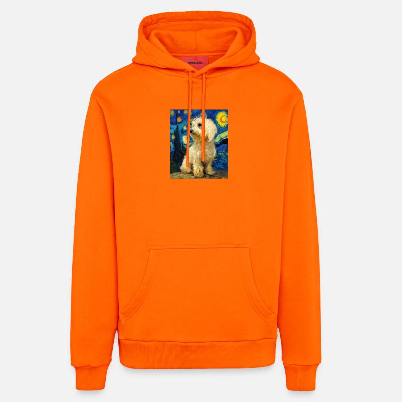 Havanais - Sweat à capuche bio décontracté fabriqué en UE - SUNSET ORANGE
