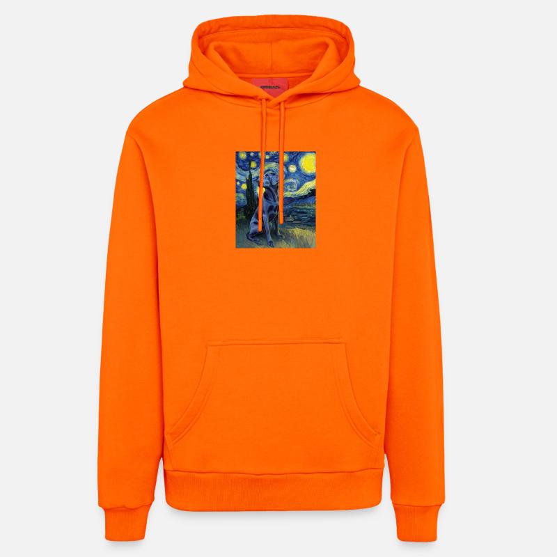 Labrador Retriever - Sweat à capuche bio décontracté fabriqué en UE - SUNSET ORANGE