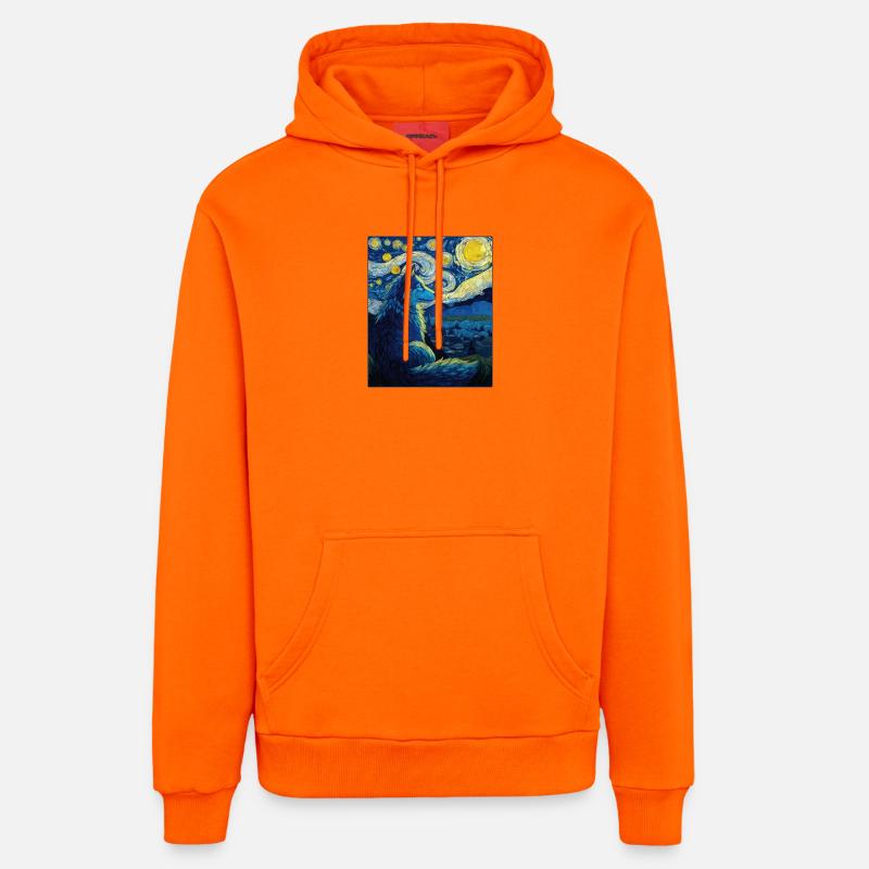 Loup - Sweat à capuche bio décontracté fabriqué en UE - SUNSET ORANGE