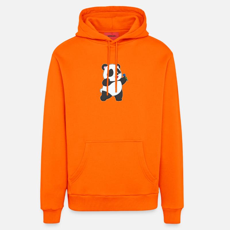 Panda Dart Dartpfeil Sport - Sweat à capuche bio décontracté fabriqué en UE - SUNSET ORANGE