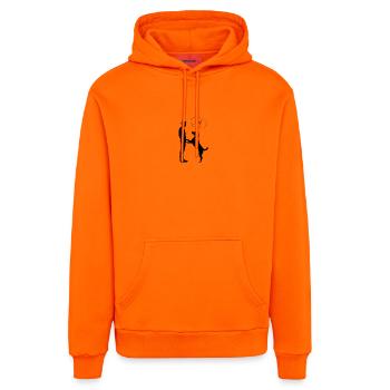 Hundefreund - Organic Relaxed Hoodie Made in EU - SUNSET ORANGE - Vorne