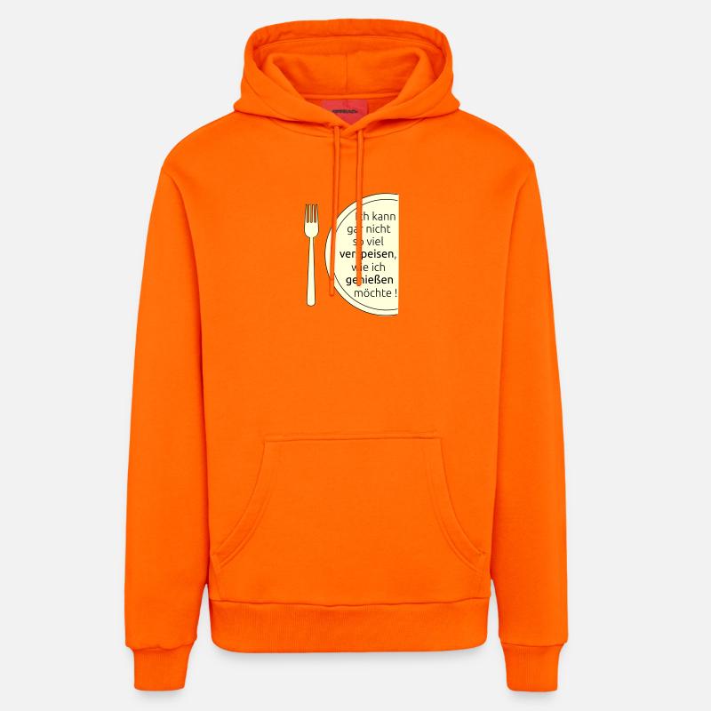 Manger et savourer - Sweat à capuche bio décontracté fabriqué en UE - SUNSET ORANGE