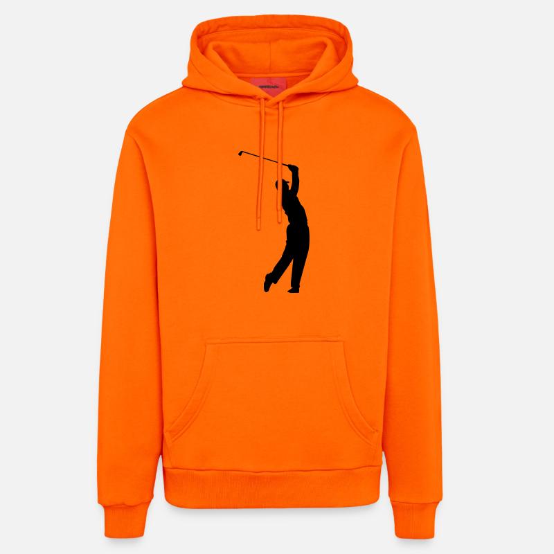 golf - Sweat à capuche bio décontracté fabriqué en UE - SUNSET ORANGE