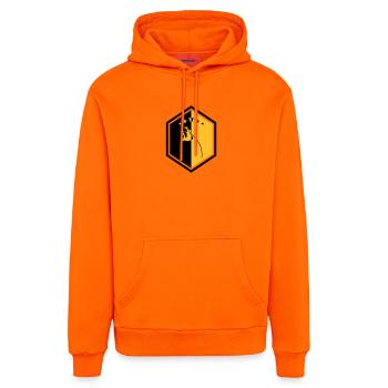 Saut à la Perche Sauteur Sport Sportif Athlète - Sweat à capuche bio décontracté fabriqué en UE - SUNSET ORANGE - Devant
