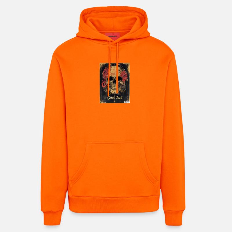 Mort dorée - Sweat à capuche bio décontracté fabriqué en UE - SUNSET ORANGE