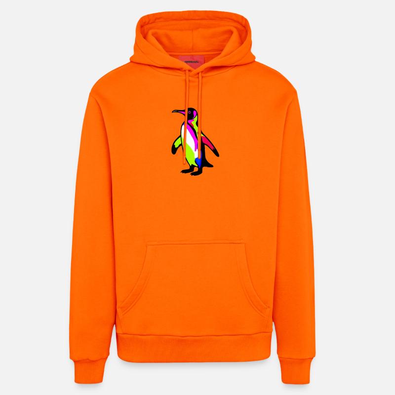 Pingouin - Sweat à capuche bio décontracté fabriqué en UE - SUNSET ORANGE