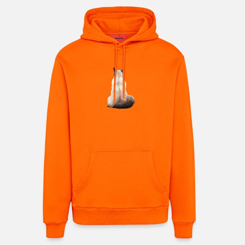 Balinais - Sweat à capuche bio décontracté fabriqué en UE - SUNSET ORANGE