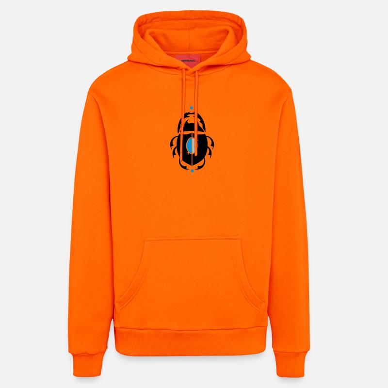Skarabaeus Glückskäfer - Sweat à capuche bio décontracté fabriqué en UE - SUNSET ORANGE