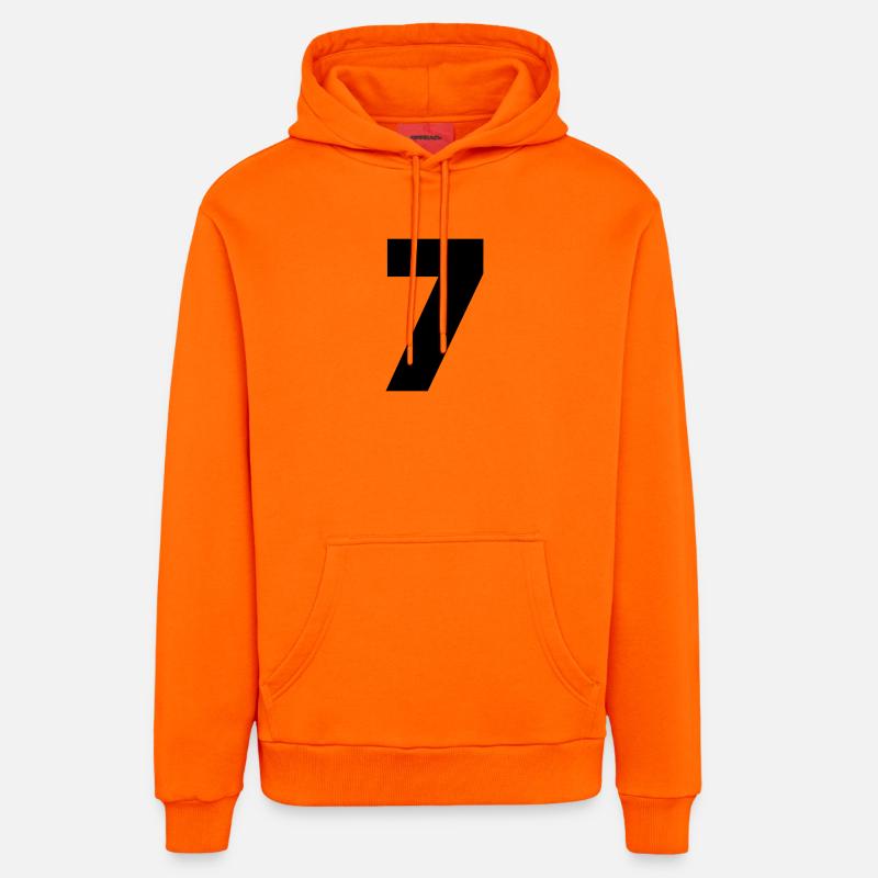 7 - Sweat à capuche bio décontracté fabriqué en UE - SUNSET ORANGE