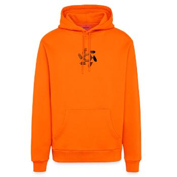 DESIGN. ART. GEEK. VINTAGE. GRAPHIQUE. MANGA. ASIE - Sweat à capuche bio décontracté fabriqué en UE - SUNSET ORANGE - Devant