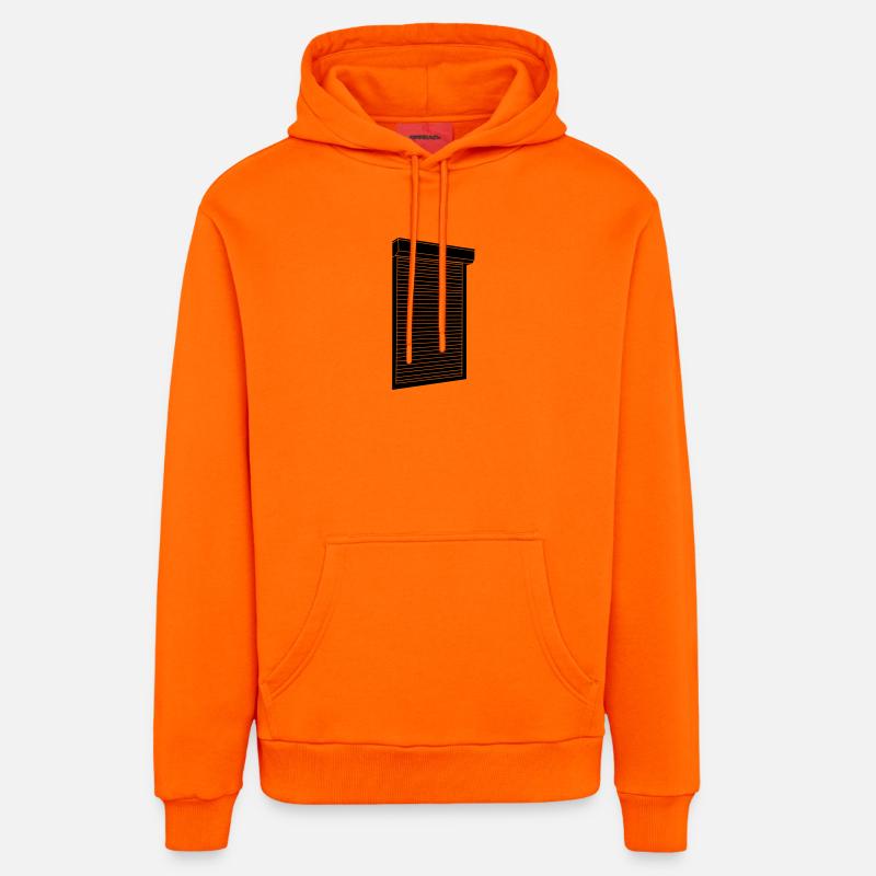 Volets roulants - Sweat à capuche bio décontracté fabriqué en UE - SUNSET ORANGE