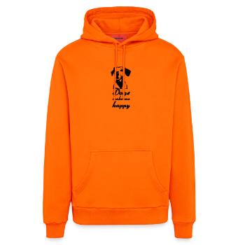 Dogs make me happy - Hunde, Sprüche, Geschenk - Organic Relaxed Hoodie Made in EU - SUNSET ORANGE - Vorne